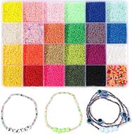 📿 ciseng glass seed beads kit - 25600pcs 2mm 11/0 small craft beads for diy bracelet necklaces jewelry making - 24-gird plastic box (1066pcs per color, 24 colors) - base seed beads box logo