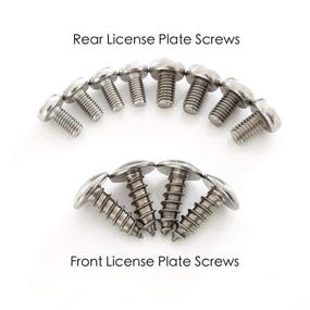 img 3 attached to 🔩 Stainless Steel License Plate Screws Prime Ave Compatible/Replacement for Lexus Scion & Toyota (Standard Length)