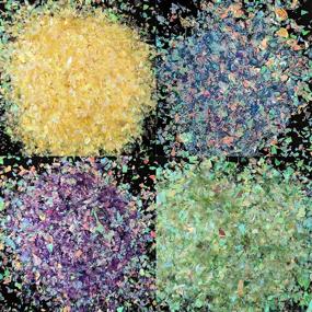 img 1 attached to 💅 Sparkle up your Style with AddFavor Chunky Nail Glitter Set: 8 Colors of Iridescent Sequin Foil Flakes Stickers Confetti for Nail Art, Resin, Body, Face Decor