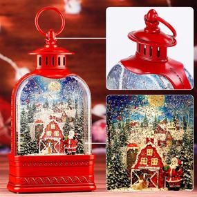 img 1 attached to 🎄 Merry Christmas Snow Globe Gifts, Musical Glittering Lantern Swirling, Christmas Home Decor, Tree and Snowman