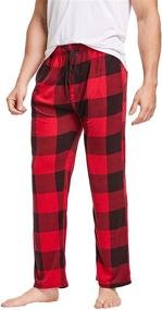 img 4 attached to CYZ Fleece Pajama Black Plaid