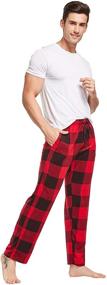 img 1 attached to CYZ Fleece Pajama Black Plaid