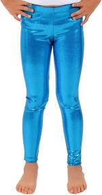 img 2 attached to Loxdonz Girls' Clothing: Liquid Metallic Footless Leggings for Better SEO
