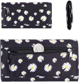 img 1 attached to Fashionable HAWEE Floral Trifold Closure Fissidens 🌸 Handbags & Wallets for Women: Style meets Functionality