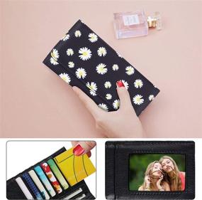 img 2 attached to Fashionable HAWEE Floral Trifold Closure Fissidens 🌸 Handbags & Wallets for Women: Style meets Functionality