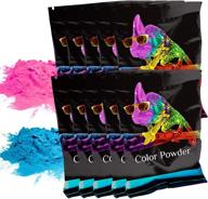 🎉 chameleon colors gender reveal powder - blue and pink color powder (pack of 10) - 70g individual packets (5 per color) logo