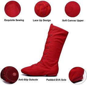 img 3 attached to 👢 Canvas Cosplay Dance Boots - Unisex Athletic Shoes for Women and Men