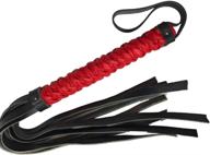 🐴 high-quality horse whip: choose from 9 or 40 genuine leather tails, long leather chain grip in black, red, or brown логотип