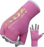 rdx women's boxing hand wraps inner gloves for punching – half finger elastic bandages for mitts fist protection - ideal for mma, muay thai, kickboxing, martial arts training & combat sports logo