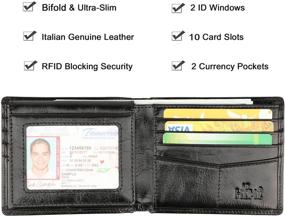 img 2 attached to 👨 Genuine Leather Men's Stylish Chocolate Wallet with RFID Blocking