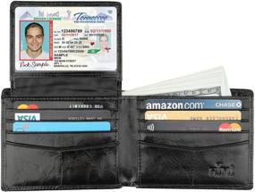 img 4 attached to 👨 Genuine Leather Men's Stylish Chocolate Wallet with RFID Blocking