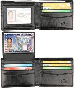 img 1 attached to 👨 Genuine Leather Men's Stylish Chocolate Wallet with RFID Blocking