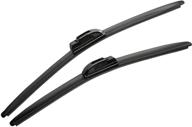 🌧️ top-quality motium 22"+22" super silicone windshield wiper blades: perfect fit for j hook wiper arms (set of 2) logo