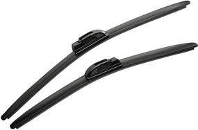 img 2 attached to 🌧️ Top-Quality MOTIUM 22"+22" Super Silicone Windshield Wiper Blades: Perfect Fit for J Hook Wiper Arms (Set of 2)