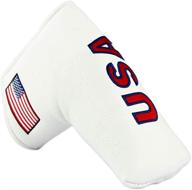 pinmei golf blade putter cover - synthetic leather headcover for scotty cameron, odyssey, taylormade, and ping putters logo