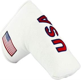 img 4 attached to PINMEI Golf Blade Putter Cover - Synthetic Leather Headcover for Scotty Cameron, Odyssey, Taylormade, and Ping Putters