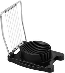 img 2 attached to 🥚 Home Basics Multipurpose Stainless Steel Wire Plastic Egg Slicer, Black (1) - Slice and Dice Eggs with Ease!