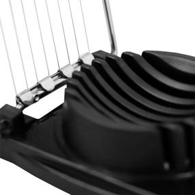 img 1 attached to 🥚 Home Basics Multipurpose Stainless Steel Wire Plastic Egg Slicer, Black (1) - Slice and Dice Eggs with Ease!