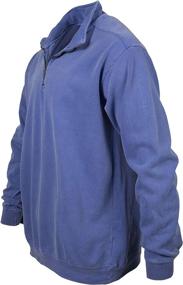 img 2 attached to 👕 Cozy and Stylish: Comfort Colors Men's Adult 1/4 Zip Sweatshirt, Style 1580