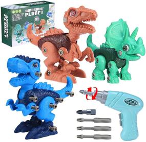 img 4 attached to 🦖 Dinosaur Electric Construction Building Kit for Christmas