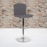 🪑 stylish and versatile gray leathersoft barstool set with accent nail trim - flash furniture 2 pack логотип