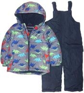 ❄️ stay warm and stylish with the london fog toddler 2 piece snowsuit for boys! logo