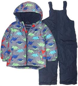 img 4 attached to ❄️ Stay Warm and Stylish with the LONDON FOG Toddler 2 Piece Snowsuit for Boys!