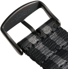img 1 attached to 🕘 Archer Watch Straps - Military Style Nylon Watch Strap Woven with Seat Belt Material - Available in Various Sizes and Colors (18mm, 20mm, 22mm)