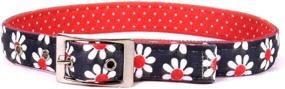 img 1 attached to Черный ошейник "Black Daisy Uptown Dog Collar" от Yellow Dog Design