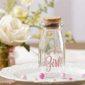 img 1 attached to 🍼 Kate Aspen Vintage Milk Favor Jar Set - 12 Pieces for DIY It's a Girl Pink Baby Shower Party Favors, Centerpieces, Bud Vases