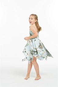 img 2 attached to 🌺 Gypsy Uneven Bottom Hawaiian Orchid Girls' Dresses: Trendy & Unique Clothing for Fashionable Kids