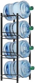 img 2 attached to 🚰 4-Tier Heavy Duty Water Bottle Holder Storage Rack for 5 Gallon Water Dispenser, Space-Saving Water Cooler Jug Rack (Black)