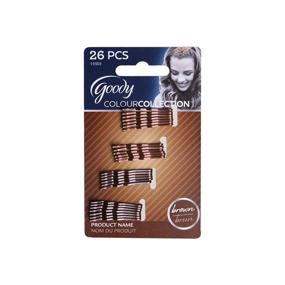img 1 attached to 💇 Enhanced Goody Colour Collection Mini Brunette Bobbies - Set of 26