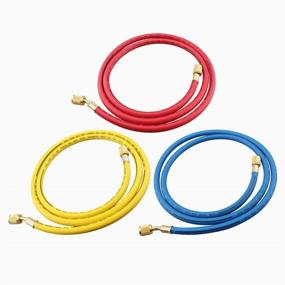 img 2 attached to ANTFEES 72-inch AC Charging Hose Tube for R134A R12 R22 R502 Manifold Hose Set - 3pcs