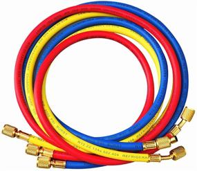 img 4 attached to ANTFEES 72-inch AC Charging Hose Tube for R134A R12 R22 R502 Manifold Hose Set - 3pcs
