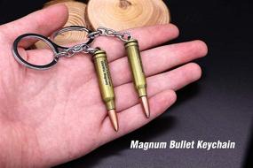 img 1 attached to Gun Keychain Sniper And Rifle Shooting Gun Key Chain Bag Charm Pendant Metal Weapon Gun Shaped Keyring For Men And Boys