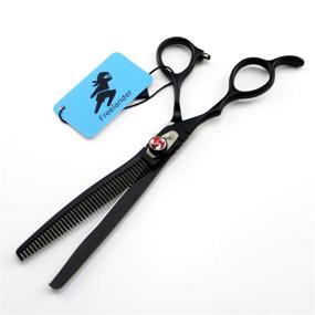 img 1 attached to ✂️ Left Handed Barber Hair Cutting Scissors & Thinning Shears (2PCS) - 7.0 inch Japan 440C Steel Professional Chunker Salon Tools for Left-handed Hairdresser