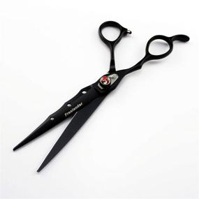 img 2 attached to ✂️ Left Handed Barber Hair Cutting Scissors & Thinning Shears (2PCS) - 7.0 inch Japan 440C Steel Professional Chunker Salon Tools for Left-handed Hairdresser