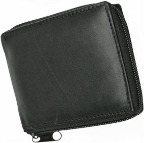 img 1 attached to 👝 Premium Leather Zip Around Wallet for Men - Accessorize Your Wallets, Card Cases & Money Organizers