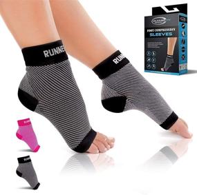 img 4 attached to 🏃 Runner FX Sports Plantar Fasciitis Socks: Ultimate Support for Neuropathy & Foot Pain