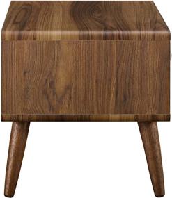 img 2 attached to 🌟 Stylish Modway Transmit Mid-Century Modern Walnut Nightstand or Side Accent Table - A Perfect Blend of Functionality and Elegance