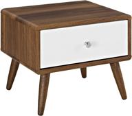 🌟 stylish modway transmit mid-century modern walnut nightstand or side accent table - a perfect blend of functionality and elegance логотип