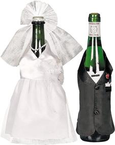 img 1 attached to 🤵 Adorable Bride & Groom Wine Bottle Cover Set - Perfect for Wedding Decor - Oriental Trading