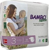 🌿 подгузники premium bambo nature eco friendly - размер 3 (9-20 фунтов), 396 штук - идеальные для чувствительной кожи младенца логотип
