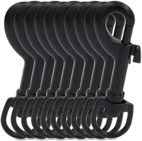 img 4 attached to 🔗 Bikicoco 3/5" Swivel Bolt Snap Hook Lobster Claw Clasp Trigger Spring Loaded Clip, D-Ring Ended, Black - Pack of 10: Perfect for Keys, Key Chains, Tags, and Lanyards