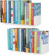 📚 set of 2 white u shape floating metal bookshelves by wallniture logo