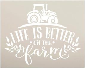 img 2 attached to 🏡 DIY Farmhouse Home Decor: Life Improvement Farm Stencil by StudioR12