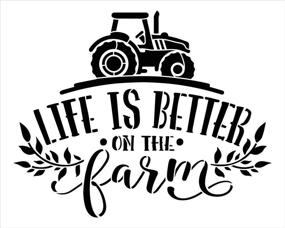 img 1 attached to 🏡 DIY Farmhouse Home Decor: Life Improvement Farm Stencil by StudioR12