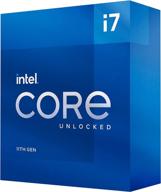 unleash power and speed with intel core i7-11700k desktop processor - 8 cores up to 5.0 ghz, unlocked lga1200, intel 500 series & select 400 series chipset, 125w logo