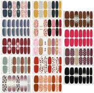 💅 14-pack of self-adhesive nail art decals strips - full wraps nail polish stickers logo